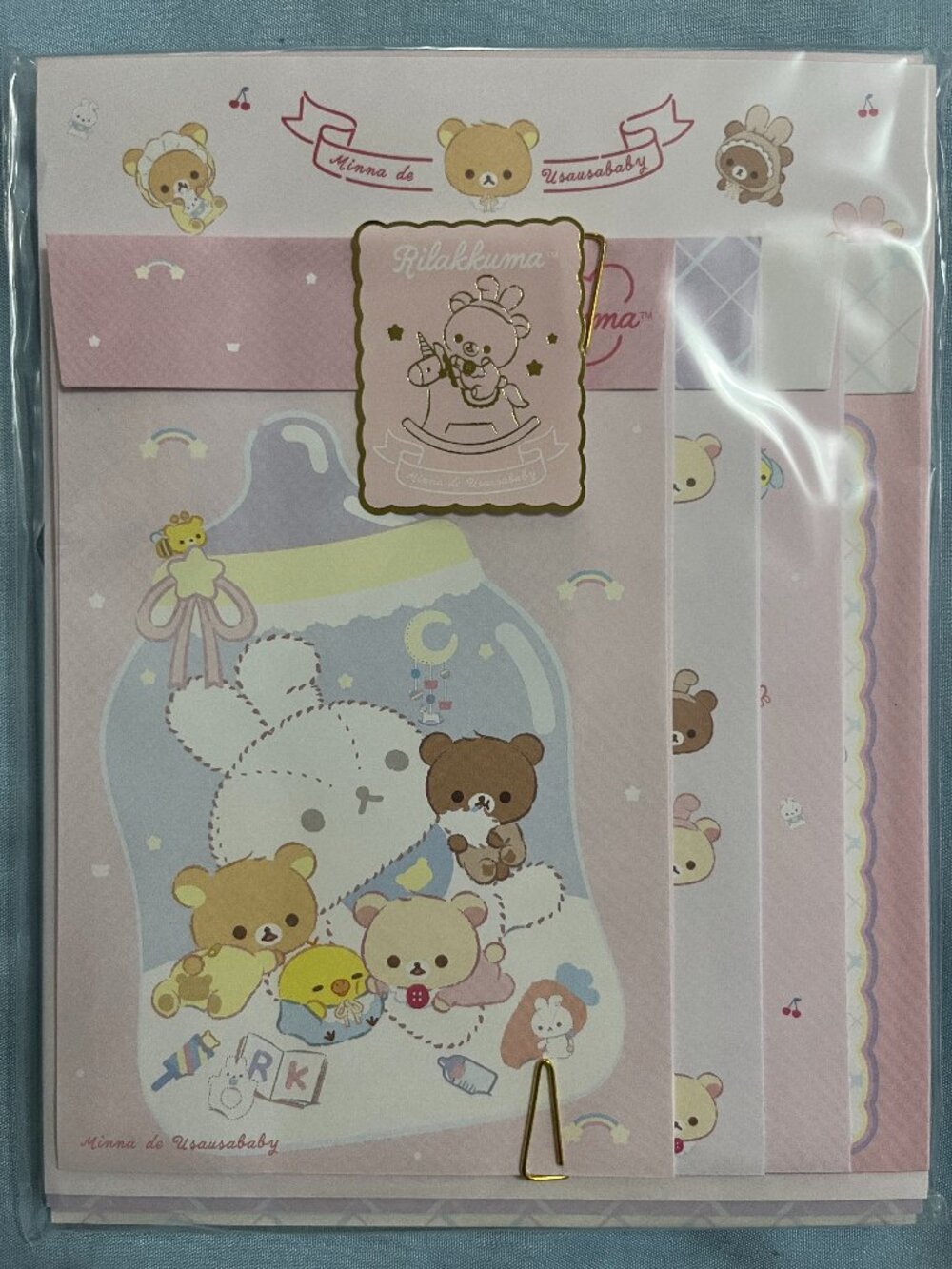 San-X Rilakkuma Letter Set "Minna de Usausa Baby"